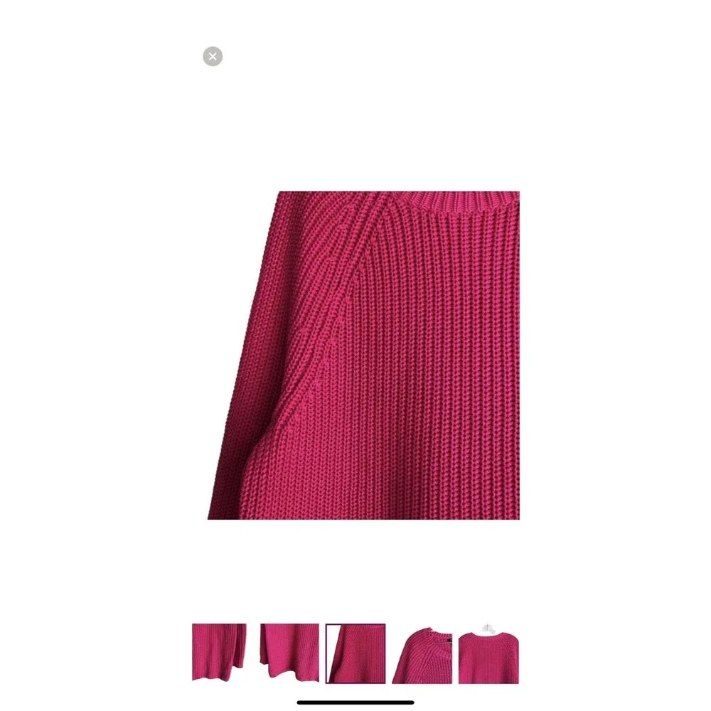 Lauren Ralph Lauren Womens Chunky Knit Pink Sweater sz M